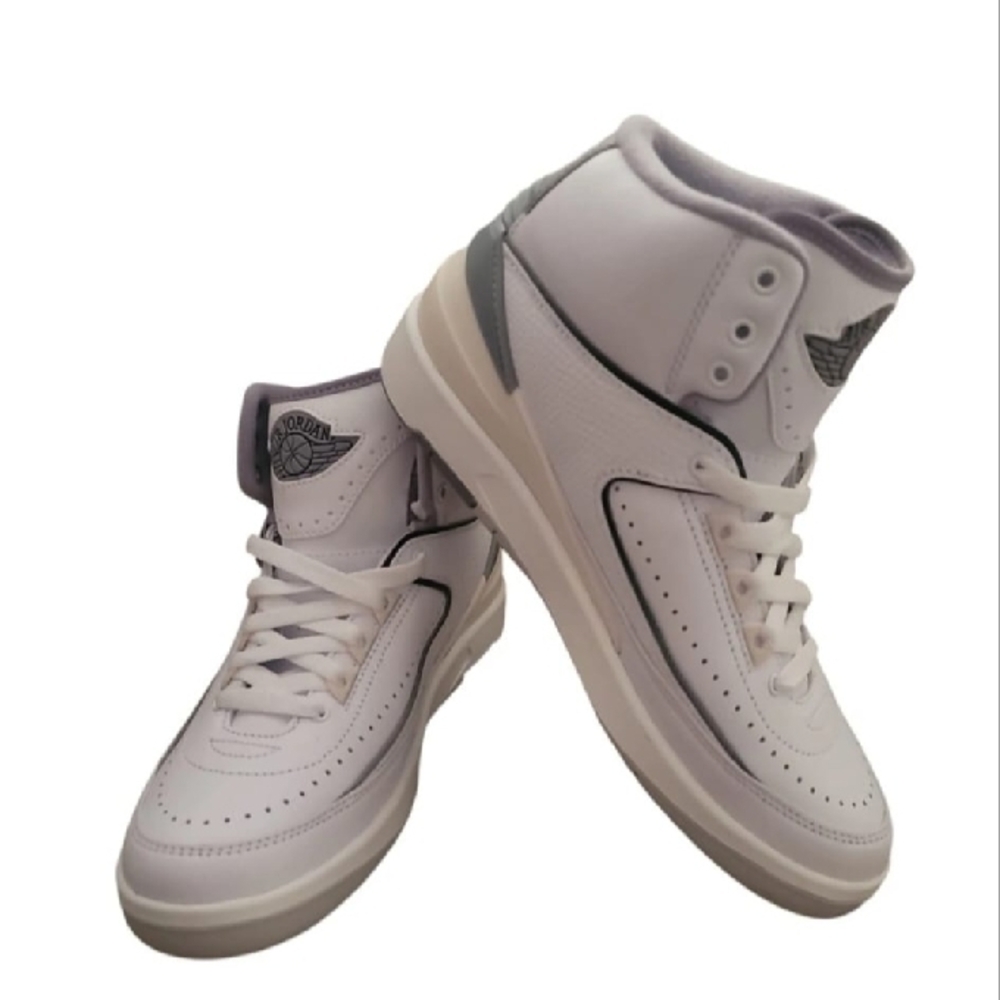Jordan Kid White and Gray High-Top Sneakers